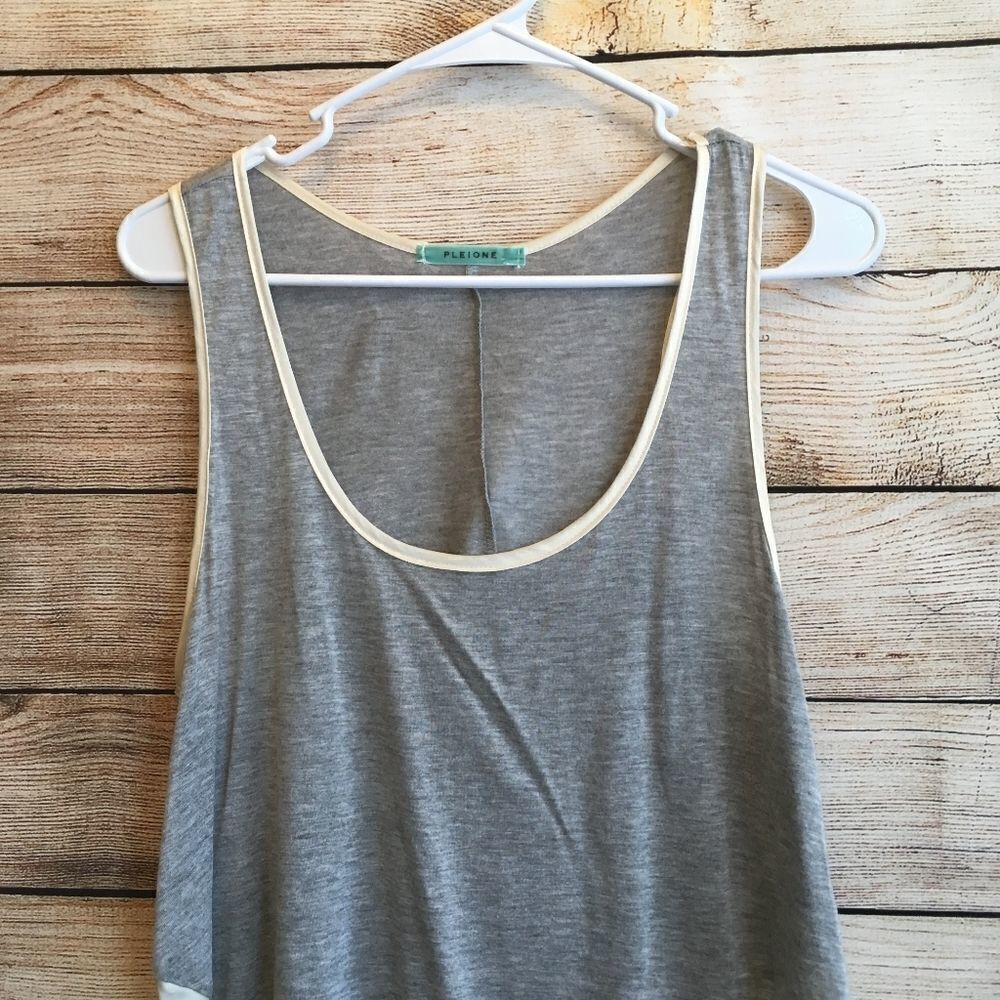 PLEIONE TANK TOP IN GRAY AND CREAM - Picture 3 of 5
